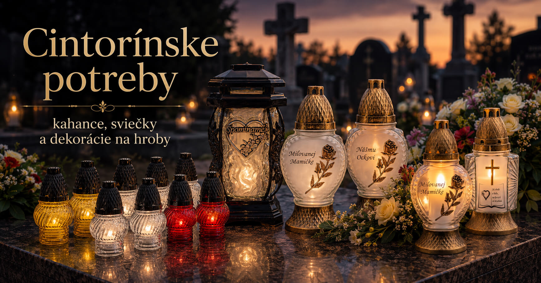 Kahance a sviečky na hroby