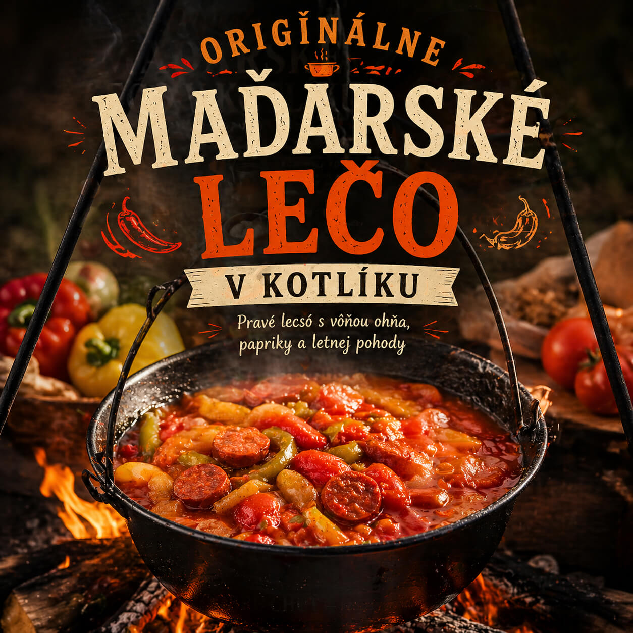 Originálne maďarské lečo v kotlíku