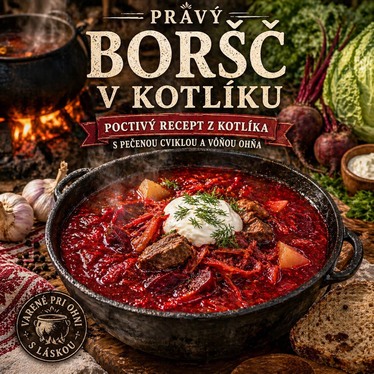 Boršč v kotlíku: poctivý recept, ktorý zahreje telo aj dušu ❤️🔥