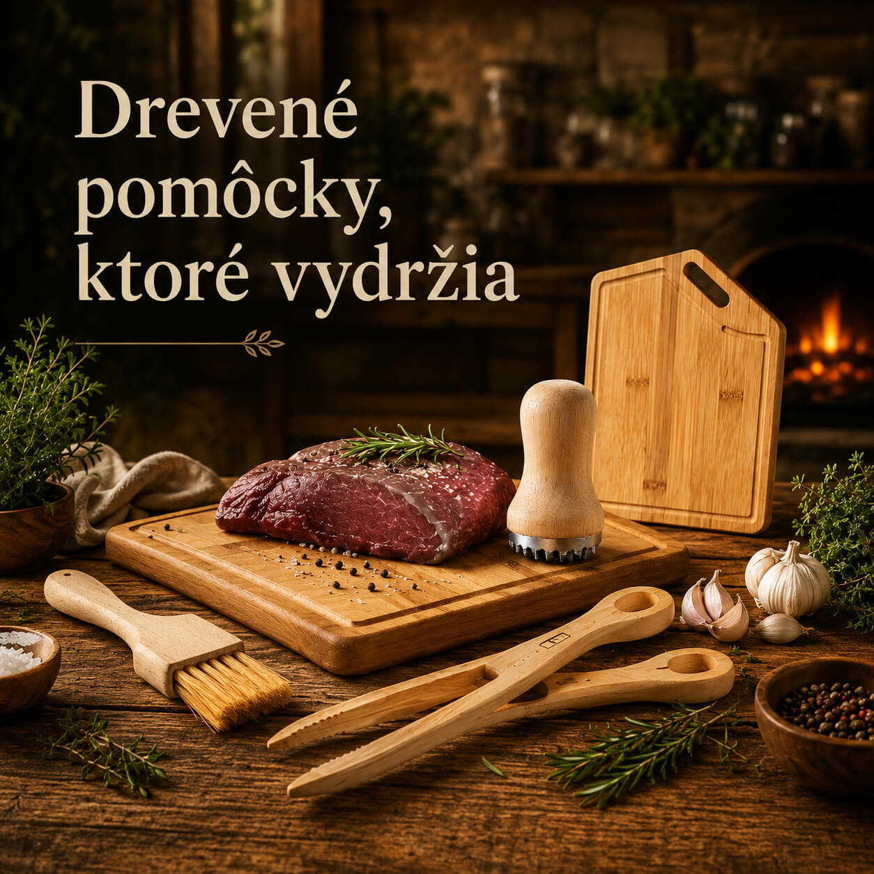Drevené pomôcky do kuchyne aj na grilovačku: malé veci, ktoré robia veľký rozdiel