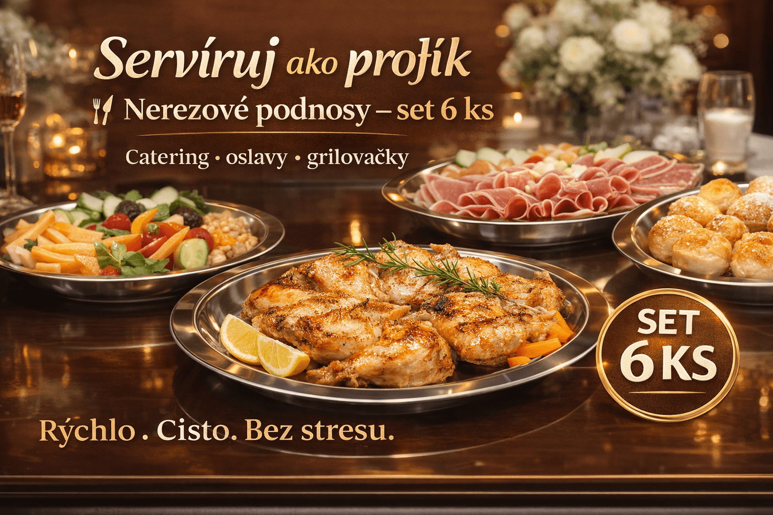 Poriadna hostina potrebuje poriadny podnos: Nerez, ktorý sa neohne!