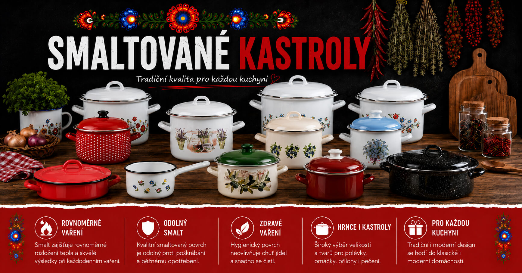 Smaltované kastróly