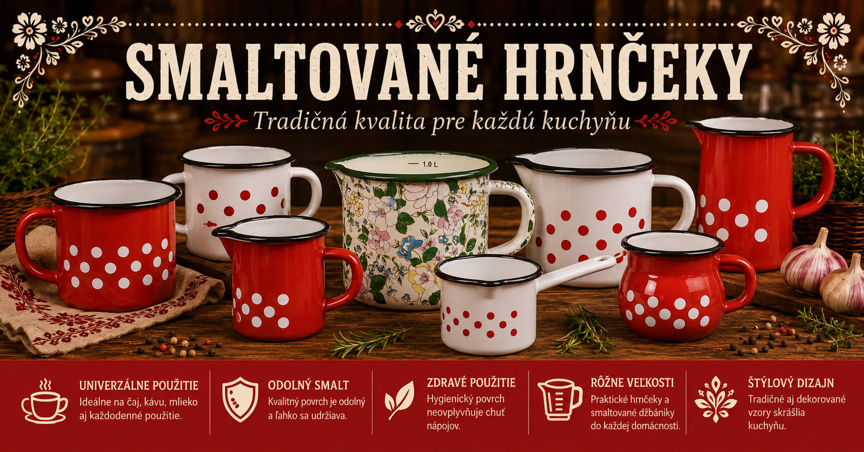 Smaltované hrnčeky