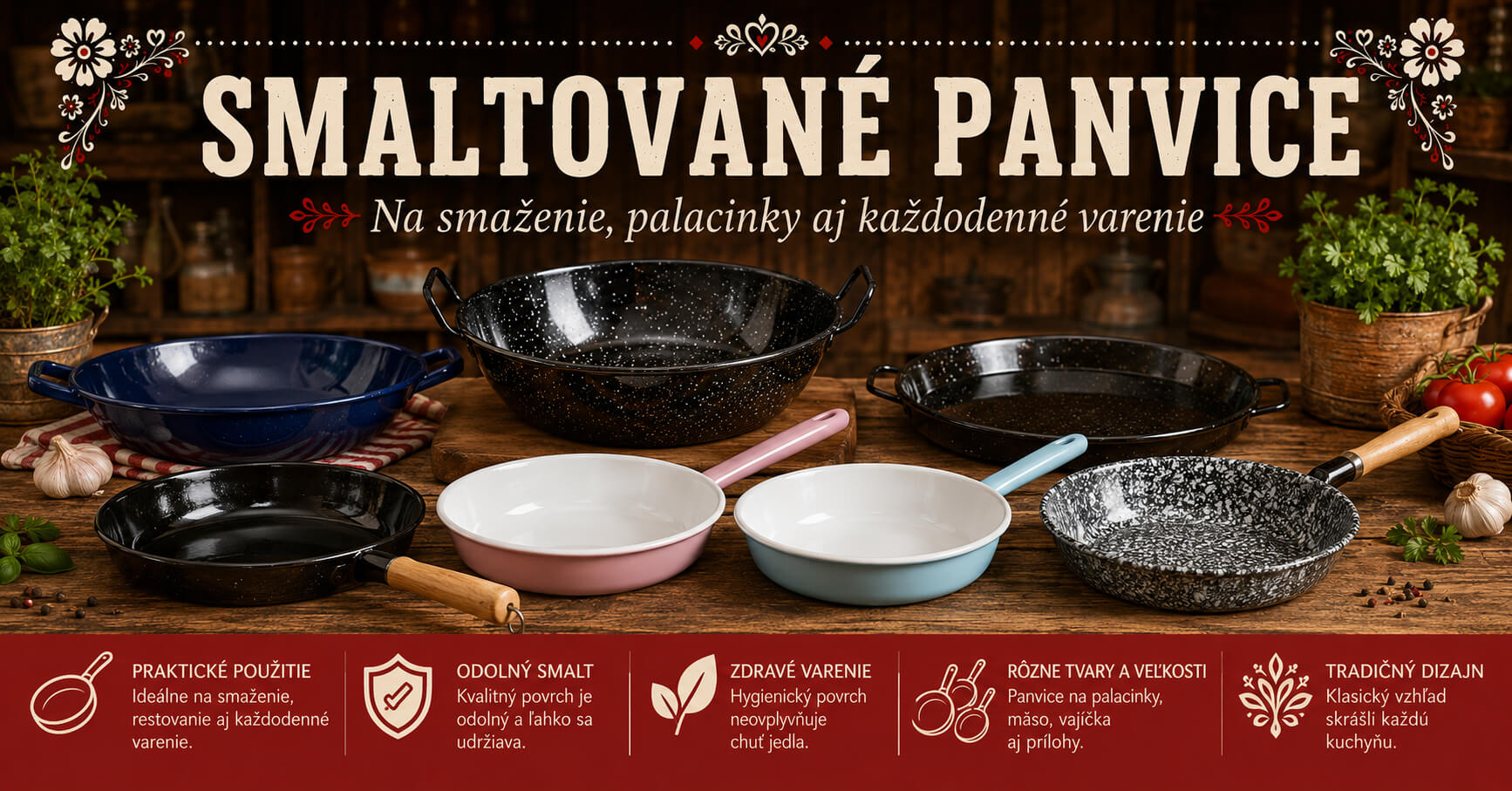 Smaltované panvice
