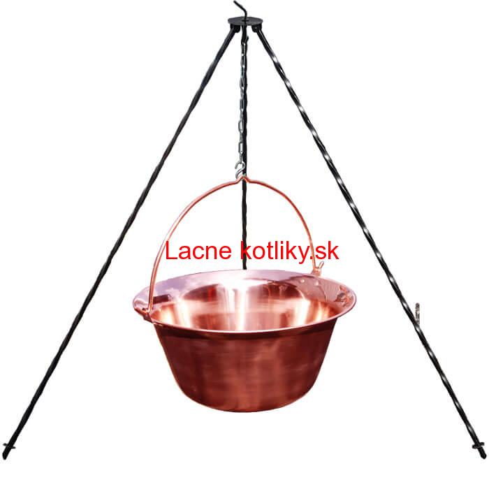 Medený kotlík 14 L (1,2 mm) + trojnožka 1,2 m
