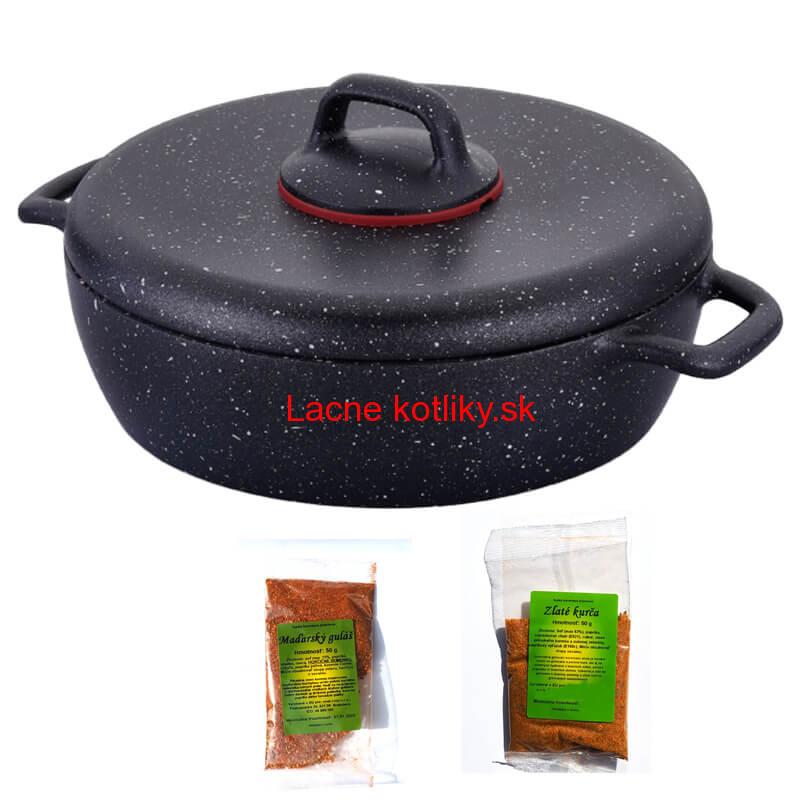 Hrniec s pokrievkou + panvica + korenie Classic Plus Volkanit