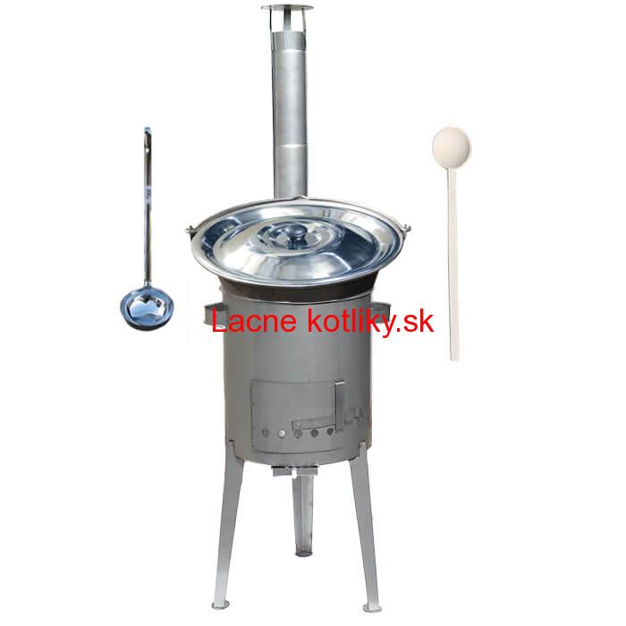 Nerezový kotlík 20 L (1,5 mm) + nerez. kotlina 42 cm LUXUS