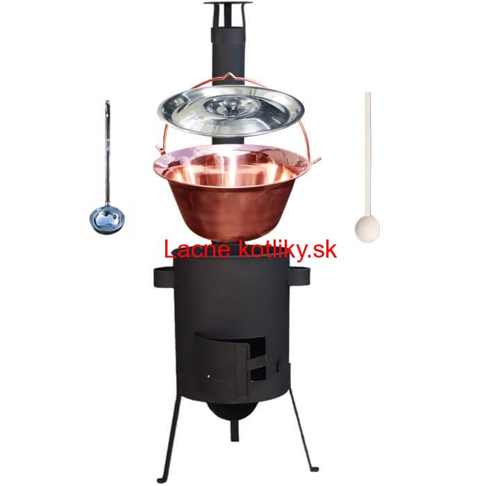 Medený kotlík 30 L (1,2 mm) + žiaruvzdorná kotlina 45 PLUS 600 4 MM