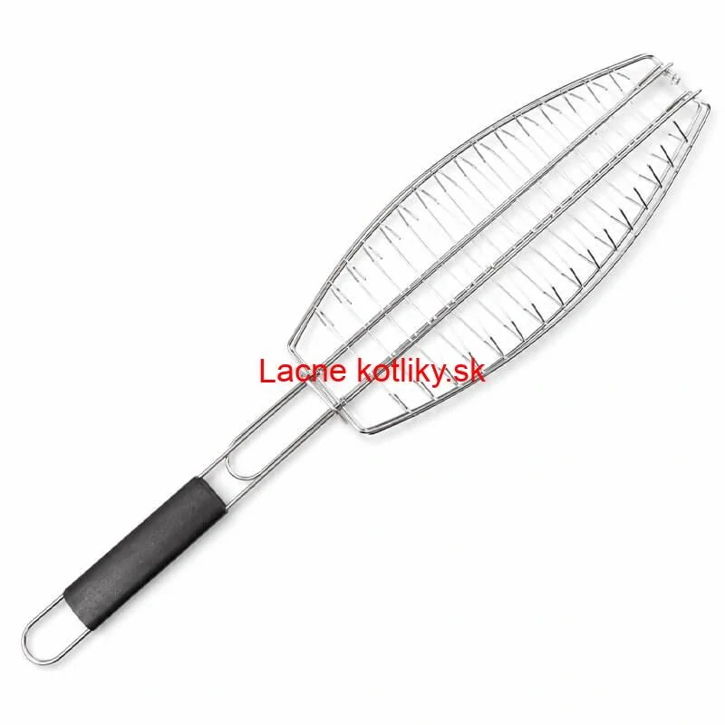 BBQ grilovací rošt na ryby – nerezové grilovacie kliešte 65 × 15 × 4 cm