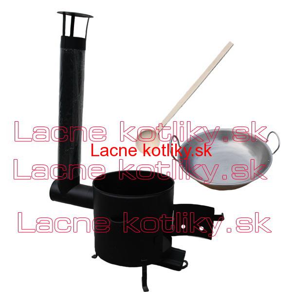 Železná panvica 36 cm na grilovanie + Kotlina 36 cm a vareška Garden Barbecue