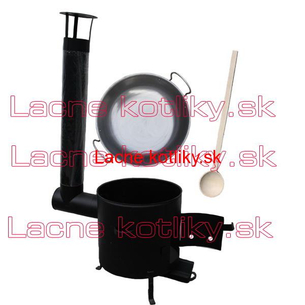 Železná panvica 36 cm na grilovanie + Kotlina 36 cm a vareška Garden Barbecue