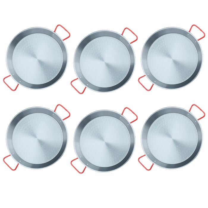 Paella Tapas catering 20 cm – 6 ks ocelových panvic