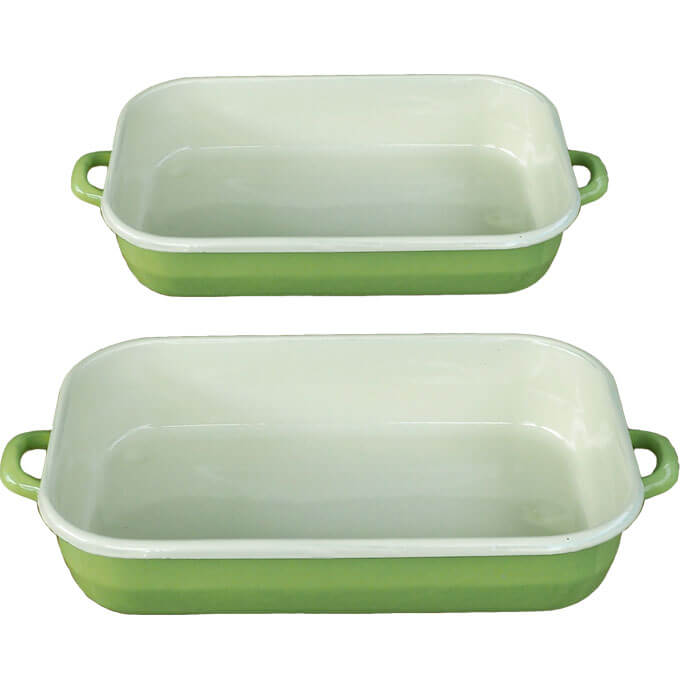 Smaltovane pekáče GREEN 2 ks