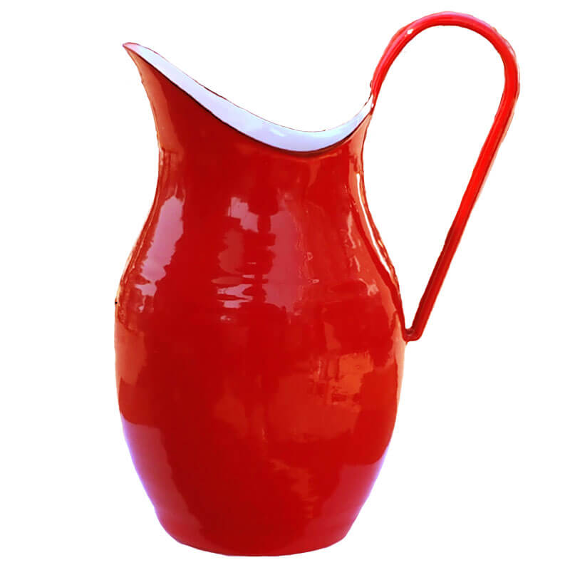 Smaltovaná krhla 2 L ČERVENÁ