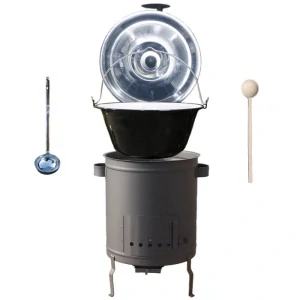 Smaltovaný kotlík 16 L (1,2 mm) + hrubostenná (1,5 mm) a žiaruvzdorná kotlina 39 PLUS 600