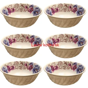 Plastová miska s kvetinovým vzorom (750 ml) – teraz v sade 6 kusov!