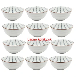 Sada 12 ks veľkých keramických misiek na guláš a polievky, 1 liter