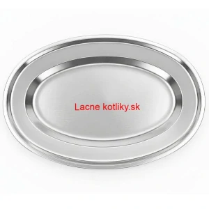 Nerezový oválny podnos (40,5cm) – Odolná servírovacia tácka na mäso aj koláče