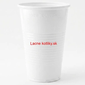 Jednorazový plastový biely pohár na studený nápoj 500 ml 12 ks