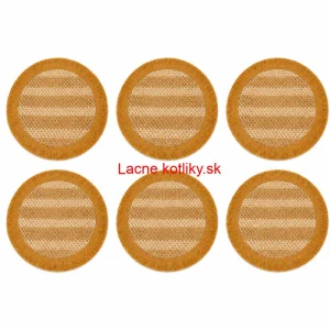 Okrúhle prírodné podložky pod tanier so strapcami 37 cm, 6 ks