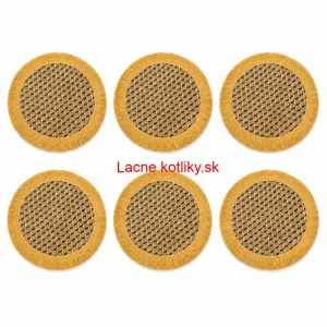 Prírodné podložky pod tanier so strapcami 37 cm, 6 ks