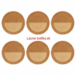 Prírodné podložky pod tanier so strapcami 37 cm, 6 ks