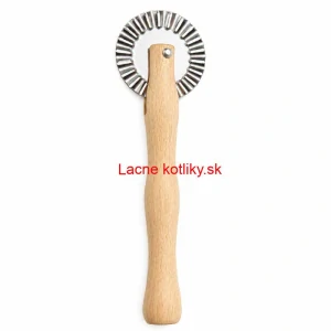 Drevené radielko na cesto 17 cm – vlnkovité koliesko 5 cm