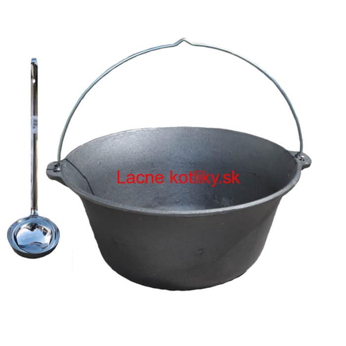 Liatinový kotlík 22 L + antikórová naberačka
