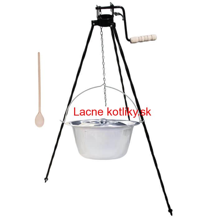 Antikorový kotlík 10 L (1,2 mm) + stojan s kladkou VAR