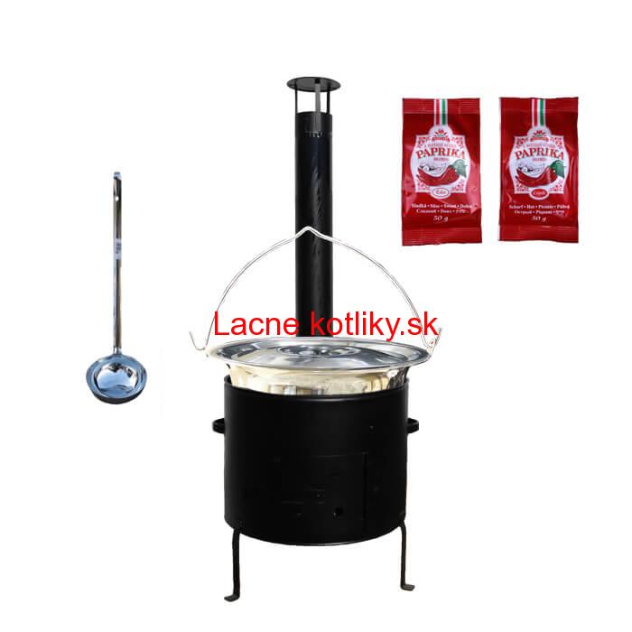 Antikorový kotlík 20 L (1,2 mm) + kotlina 42 cm + paprika