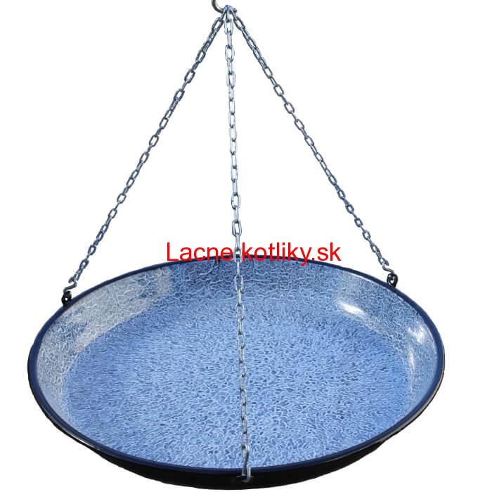 Smaltovaná grilovácia panvica s reťazou 45 cm
