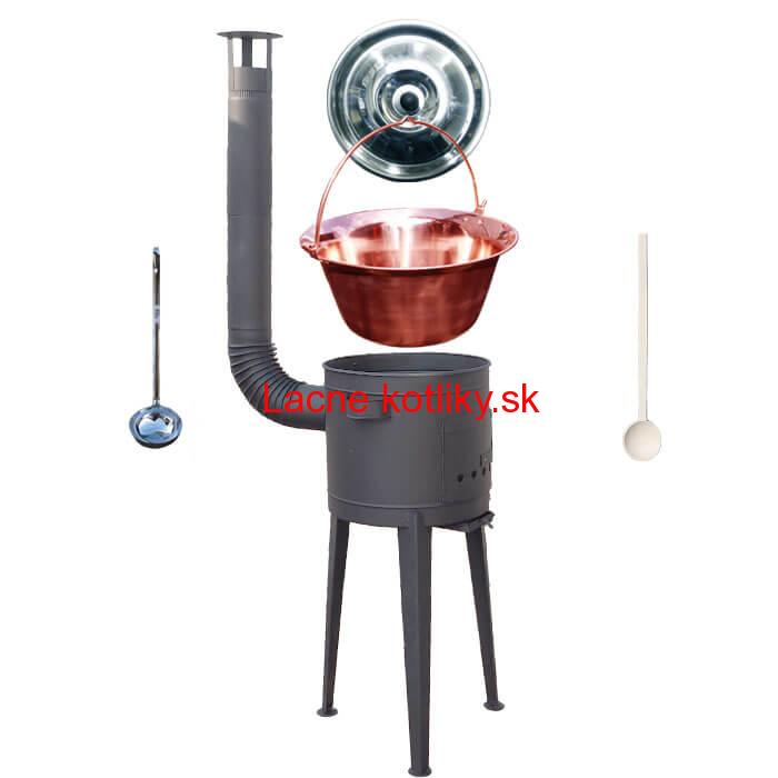 Kotlíkový gulášový set 36 PLUS 600 + medený kotlík 14 L (1,2 mm)