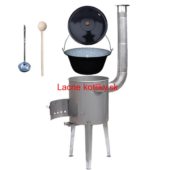 Smaltovaný kotlík 20 L (1,2 mm) + nerez. kotlina 42 cm LUXUS