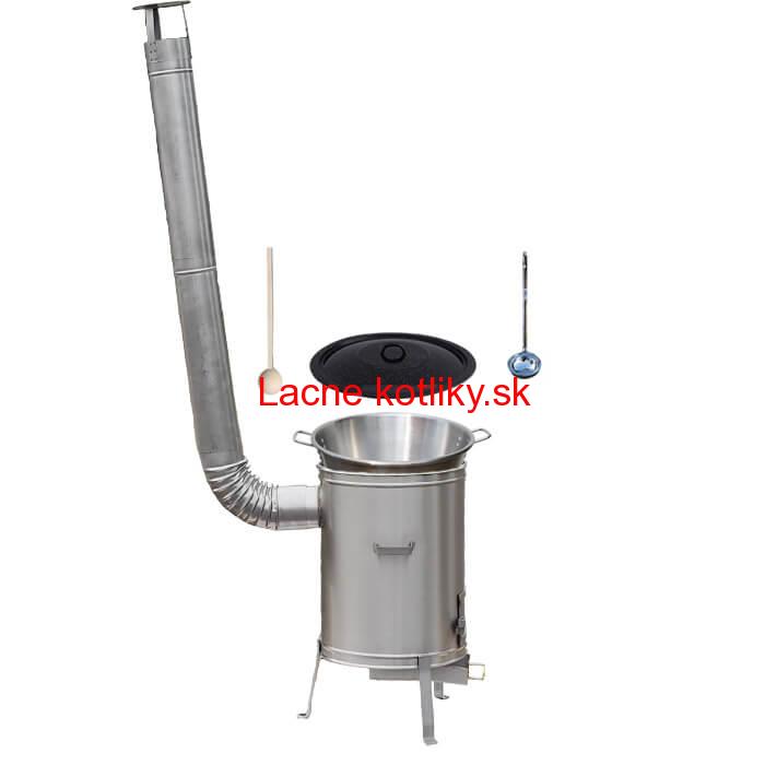 Nerezový kotol 40 L (1,2 mm) + nerezová kotlina 45 cm + vareška LUX