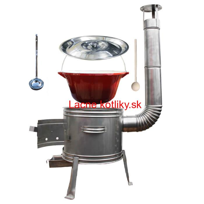 Liatinový kotlík so smaltovanou úpravou 16 L + nerezová kotlina 36 TOP LUX