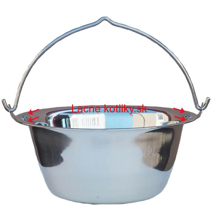 Antikorový kotlík 20 L (0,8 mm) s nitmi