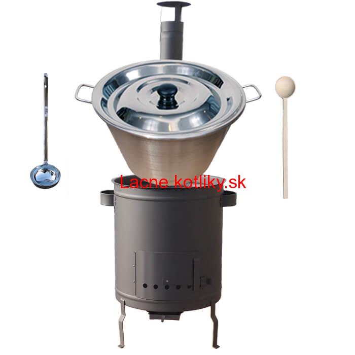 Nerezový kotol 40 L (1,2 mm) + hrubostenná (1,5 mm) a žiaruvzdorná kotlina 45 PLUS 600