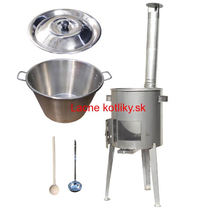 Nerezový kotol 40 L (1,2 mm) + nerezová kotlina 45 cm LUXUS