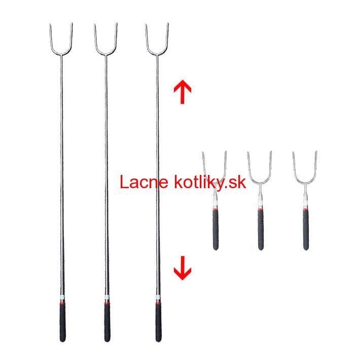 Vidličky na opekanie 24,5 cm - 84,5 cm – teleskopické 6 ks