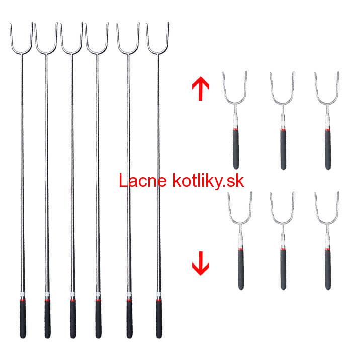 Vidličky na opekanie 24,5 cm - 84,5 cm – teleskopické 12 ks