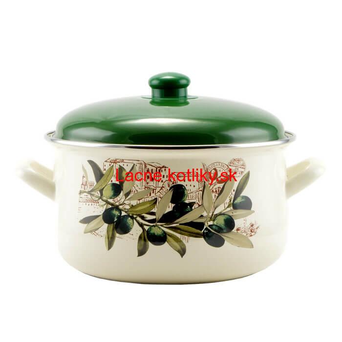 Smaltovaný kastról s pokrievkou 4,8 L OLIVA