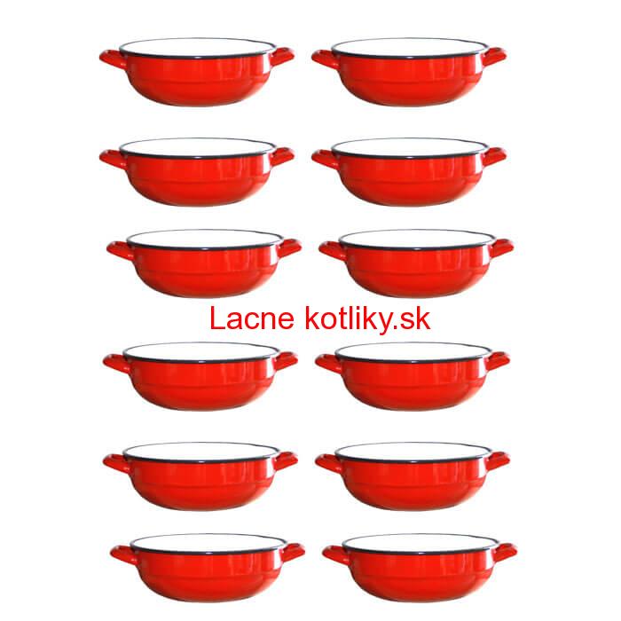 Súprava smaltovaných selských misiek 16 cm 12 ks