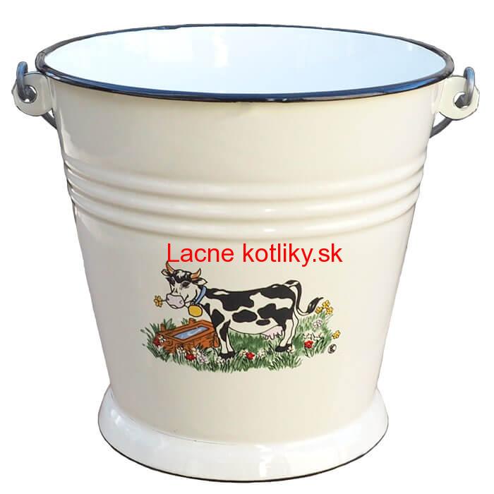 Smaltované vedro 5 L DECOR Kravička