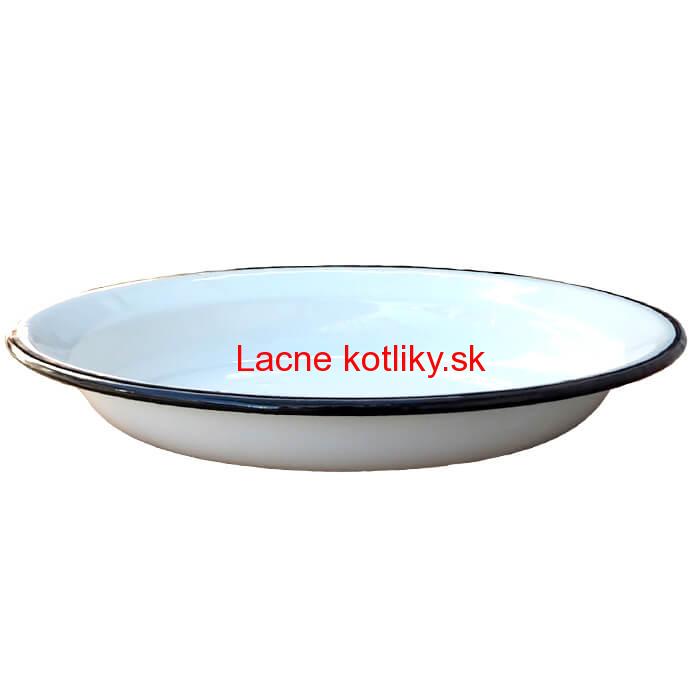 Smaltovaný hlboký tanier 28 cm Biely