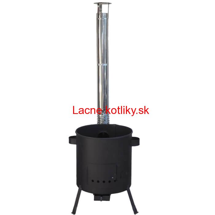 Kotlina 42 cm (1 mm) s žiaruvzdornou farbou PLUS 600 + nerezový dymovod