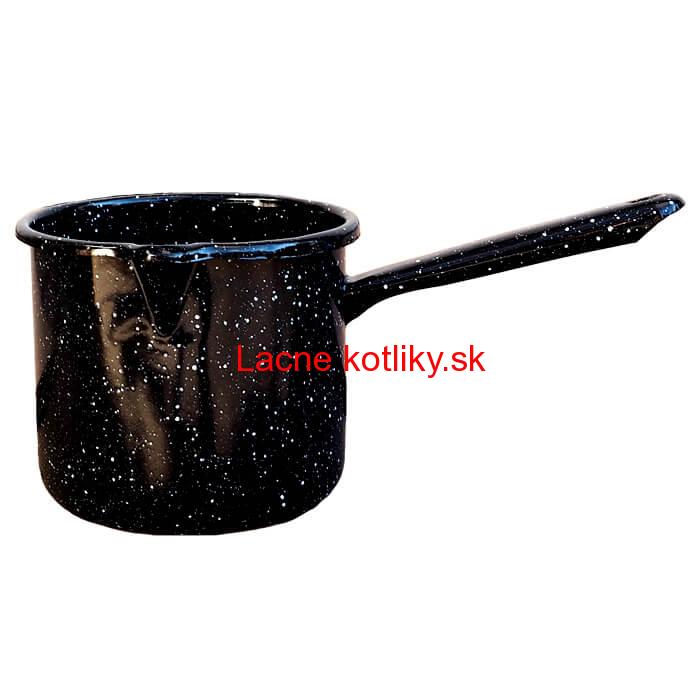 Smaltovaný hrnček s rúčkou 1 L - Čierny