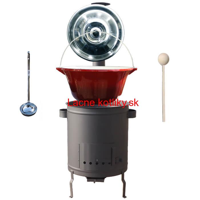 Liatinový kotlík 16 L + hrubostenná (1,5 mm) žiaruvzdorná kotlina 36 PLUS 600