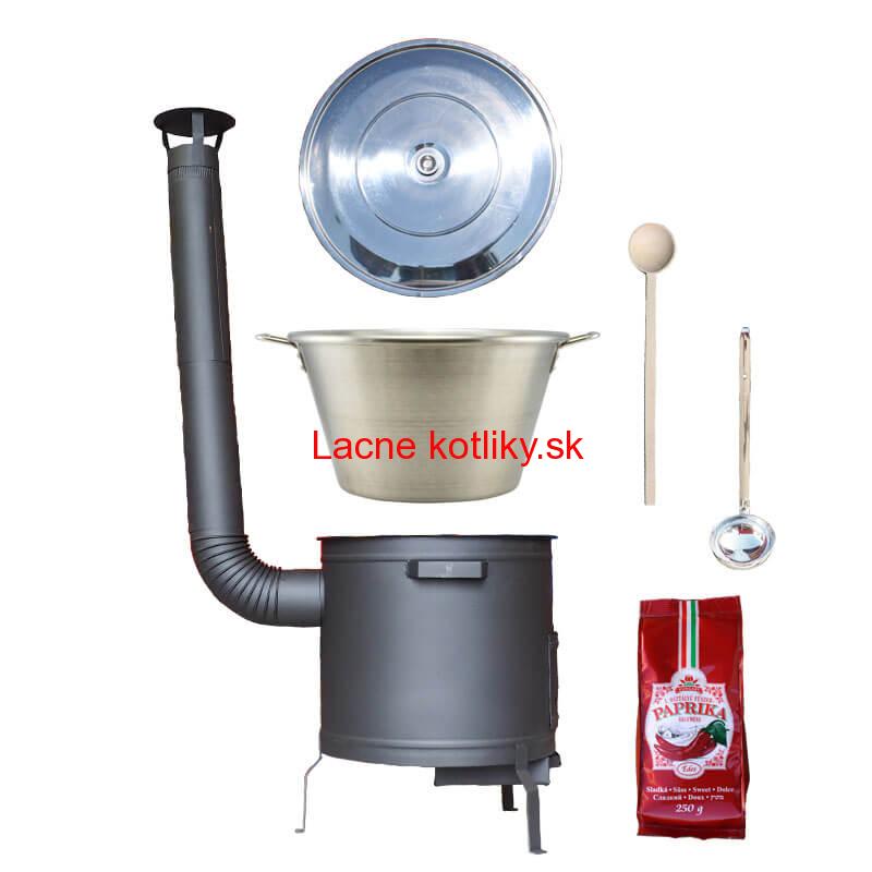 Nerezový kotol 70 L + žiaruvzdorná kotlina 56 cm PLUS 600 + Sladká paprika GURMÁN 250 g BIG PARTY
