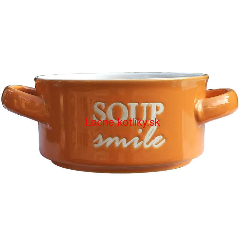 Keramická miska na polievku – oranžová SOUP