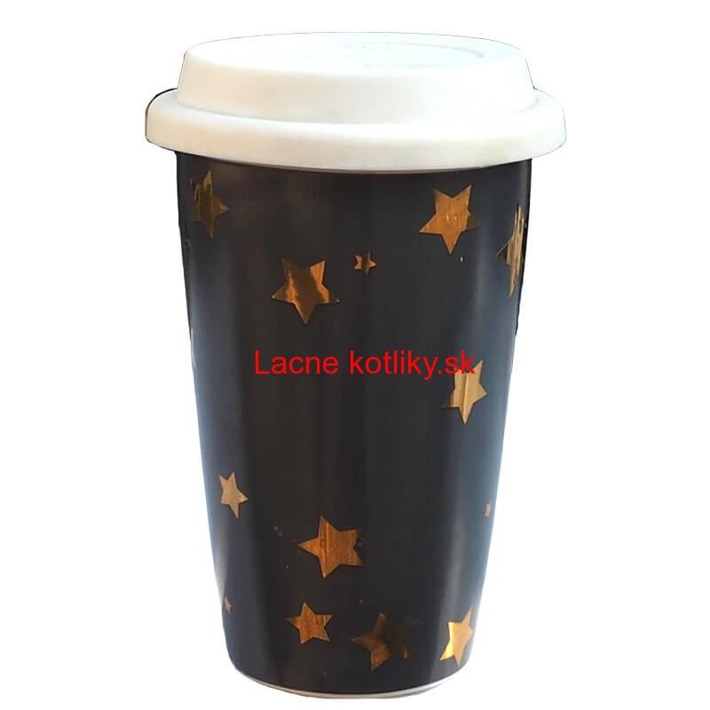 Keramický hrnček s vrchnákom - hnedý VIANOCE